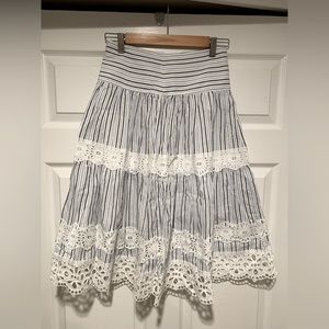 NWT Michael Kors Striped Tiered Skirt